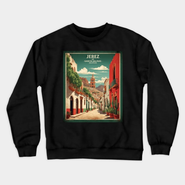 Jerez de Garcia Salinas Zacatecas Mexico Vintage Tourism Travel Crewneck Sweatshirt by TravelersGems